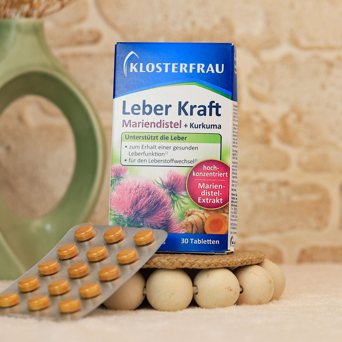 leber-kraft-klosterfrau کپسول تقویت کبد + خار مریم و زردچوبه کلوسترفراو - تصویر 1