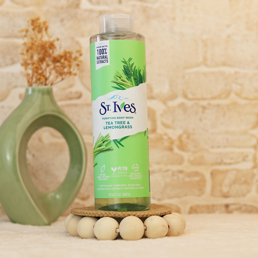 st-ives-tea-tree شامپو بدن حاوی چای سبز و گیاه لیمو سینت ایوز - تصویر 1