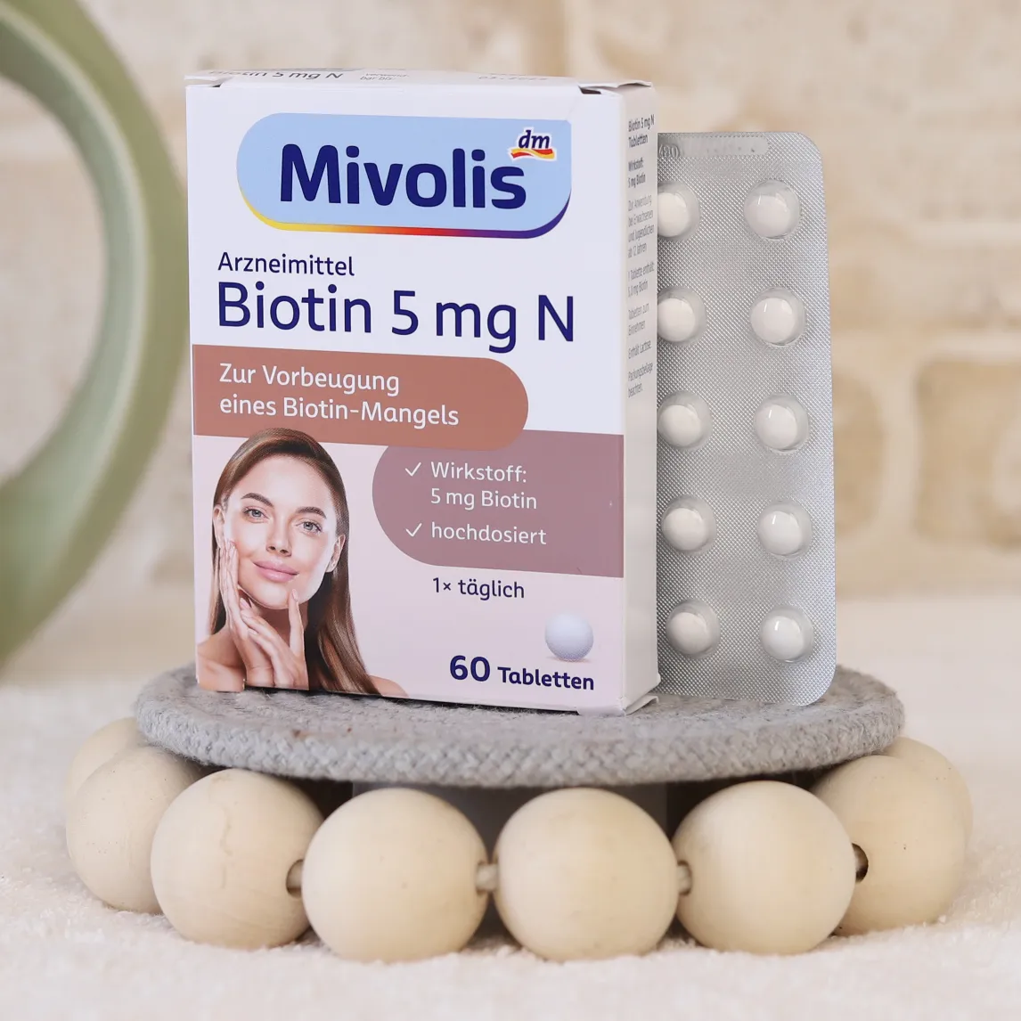 Mivolis Biotin 5 mg N قرص بیوتین 5 میلیگرم N میولیس - تصویر 1