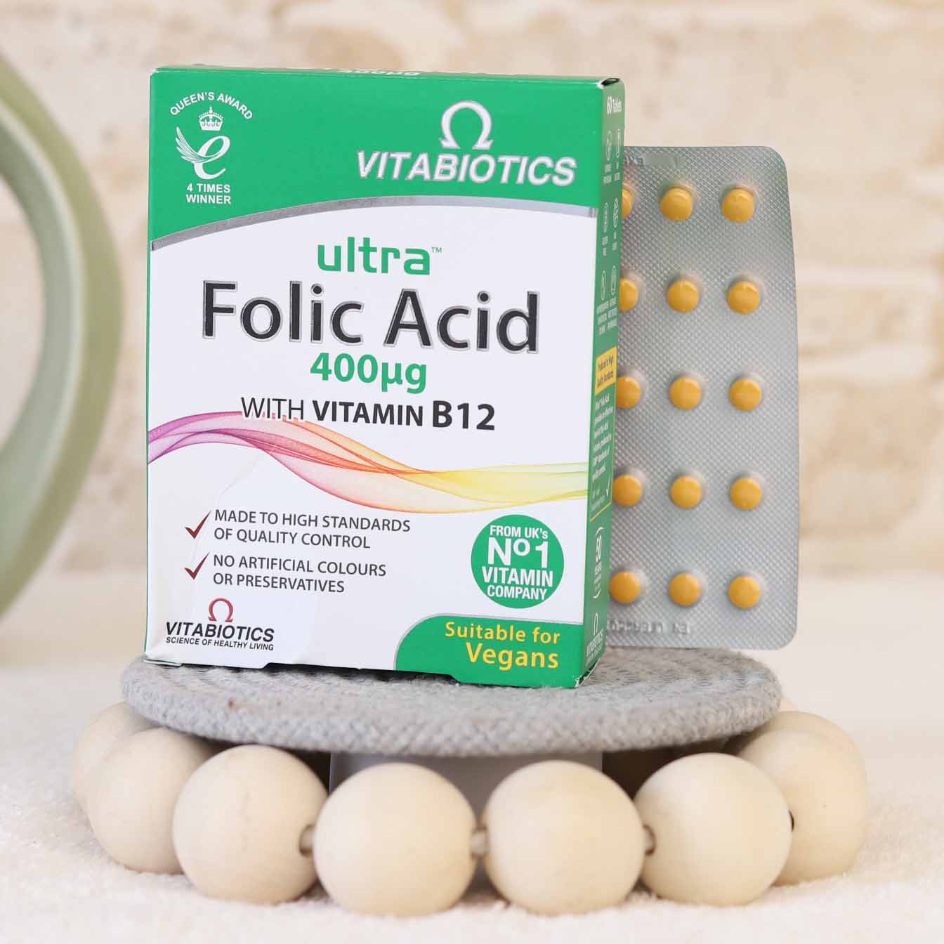 Vitabiotics Ultra Folic Acid 400 قرص اولترا فولیک اسید ویتابیوتیکس - تصویر 1