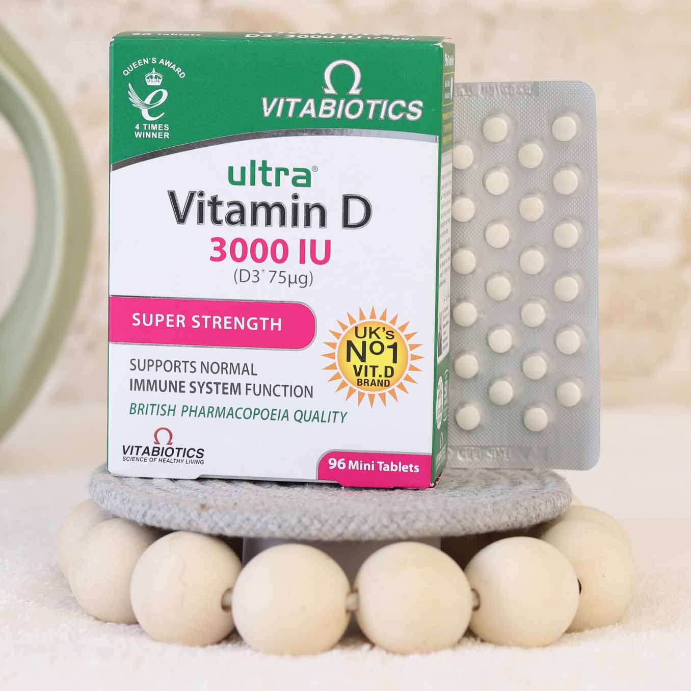 Vitabiotics Ultra Vitamin D 3000 IU قرص اولترا ویتامین D 3000 ویتابیوتیکس - تصویر 1